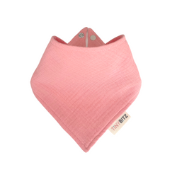 Organic Muslin Bib (Coral Pink)