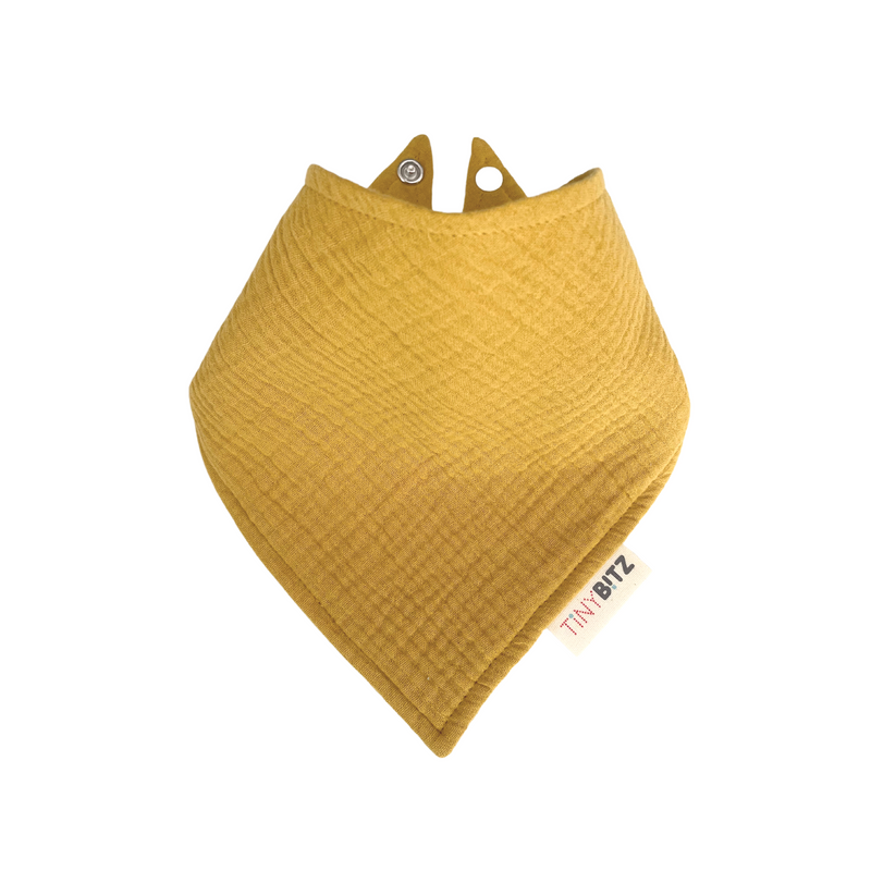 Organic Muslin Bib (Mustard)