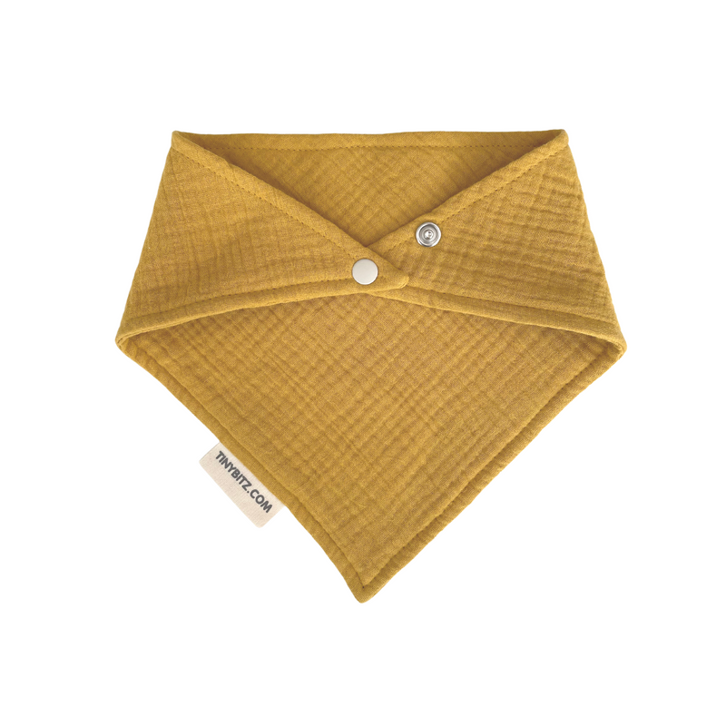 Organic Muslin Bib (Mustard)