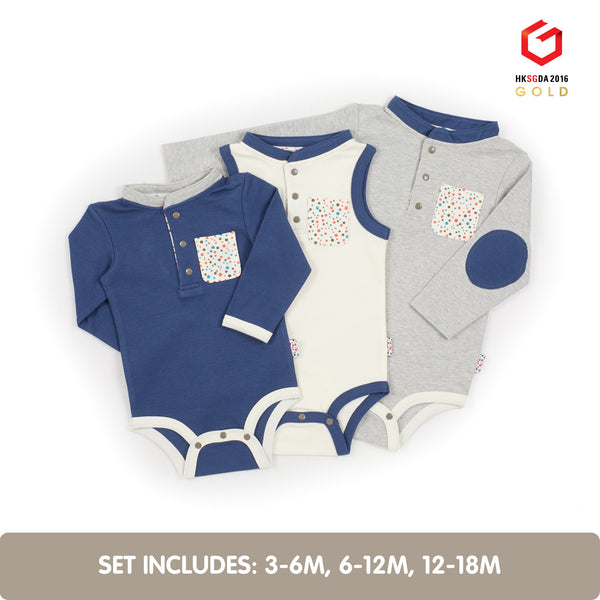 Winter Growing Kit for 3-Month Old Baby Boys (Tiny Dots)
